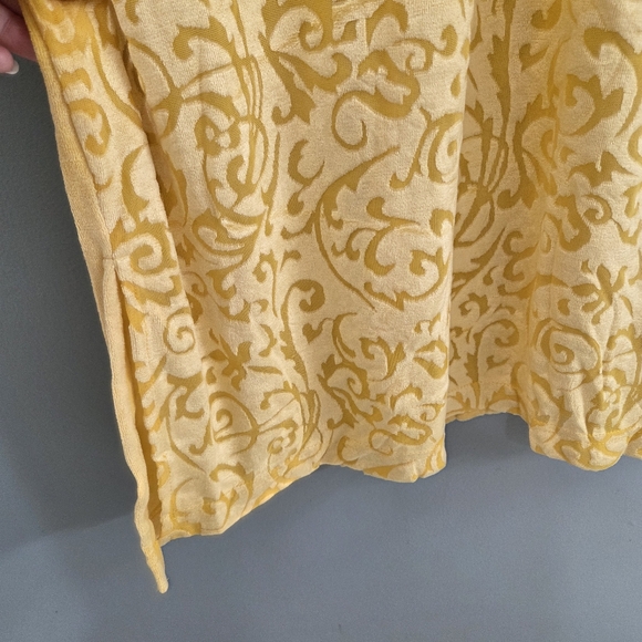 Vintage Anthony Mark Hankins Terry Yellow Gold V Neck Womens Top Size 1X Vibrant - Picture 7 of 11